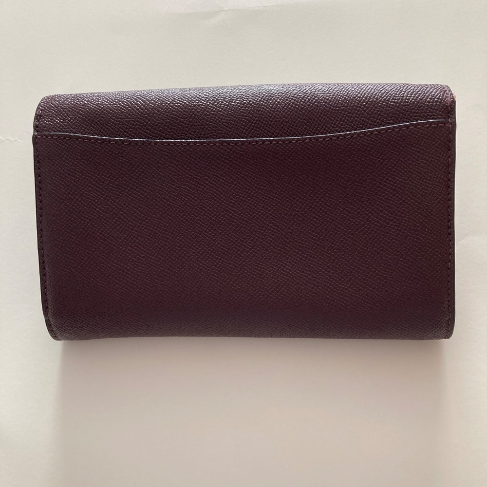 Coach Burgandy Crossbody with Metallic Sides - Picture 3 of 5
